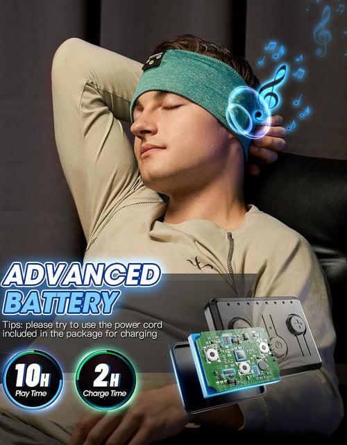 Load image into Gallery viewer, Sleep Headphones Wireless, Bluetooth Sports Headband Headphones with Ultra-Thin HD Stereo Speakers Perfect for Sleeping,Workout,Jogging,Yoga,Insomnia, Air Travel, Meditation (Green)
